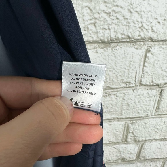 Lovers + Friends Dress Gigi Wrap Floral Mini Ruffle Sleeveless Halter Blue Pink - Picture 8 of 9